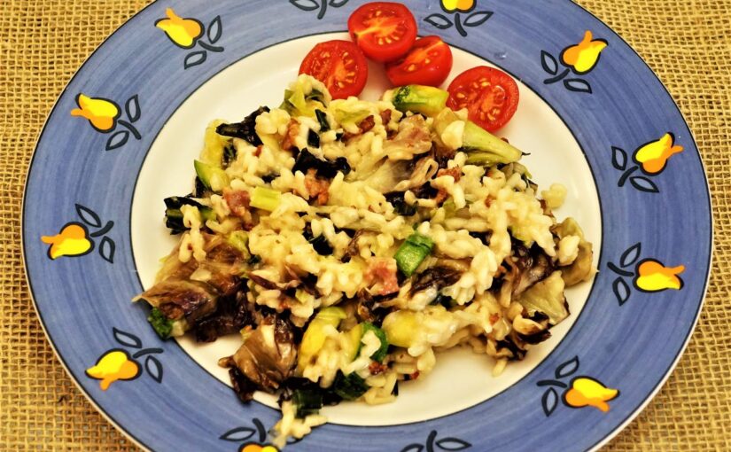 Risoto de Radicchio e Abobrinha